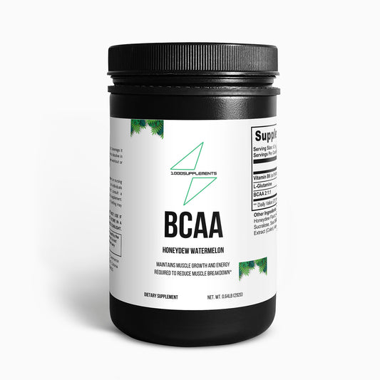 1000Supplements BCAA Honeydew Watermelon front side