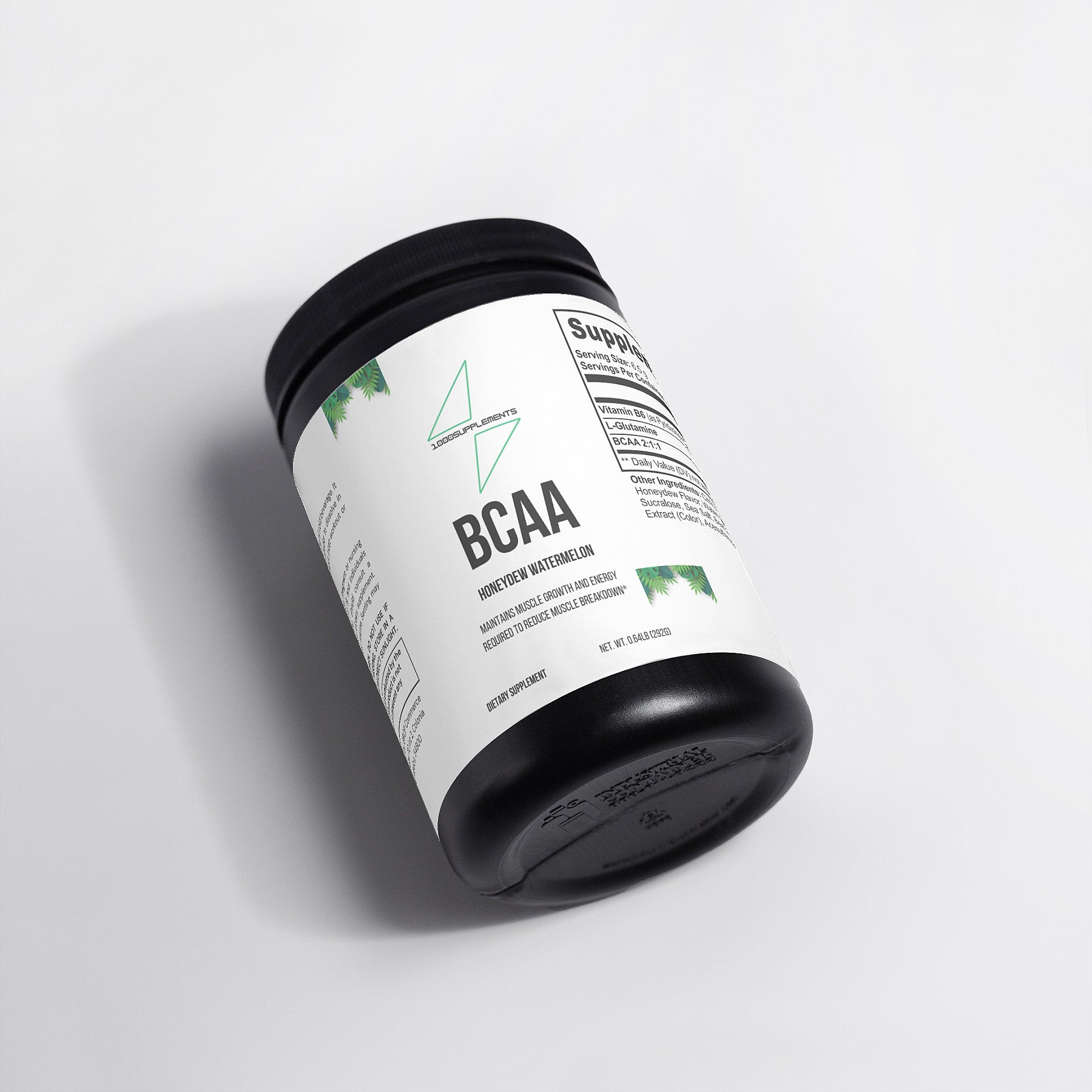 1000Supplements BCAA Honeydew Watermelon top view