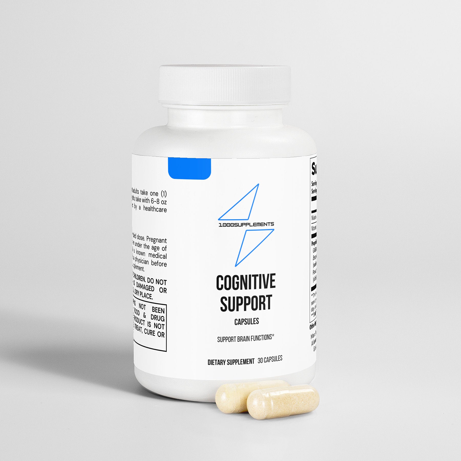 1000Supplements Cognitive Support (capsules) side view capsues