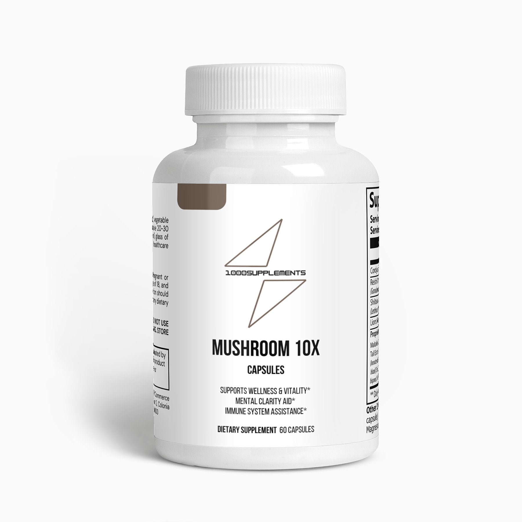1000Supplements Mushroom 10X (capsules) front view