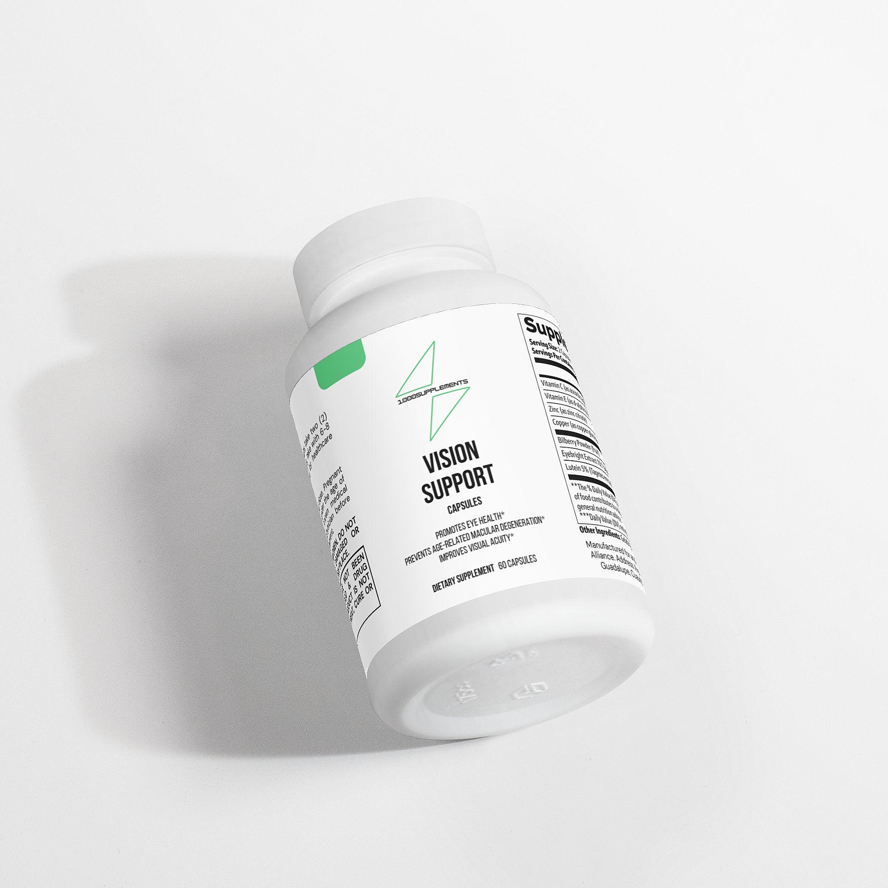 1000Supplements Vision support (capsules) top view