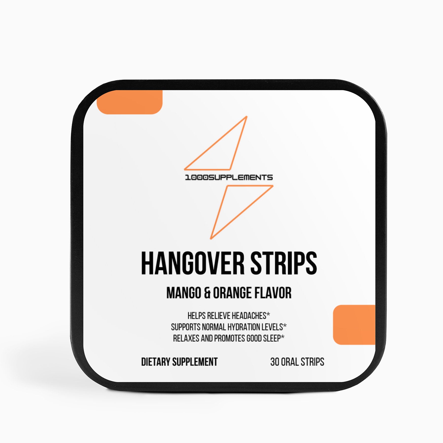 1000Supplements Hangover Strips front side