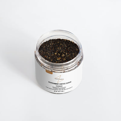 1000Supplements Peppermint Coffee Scrub open jar