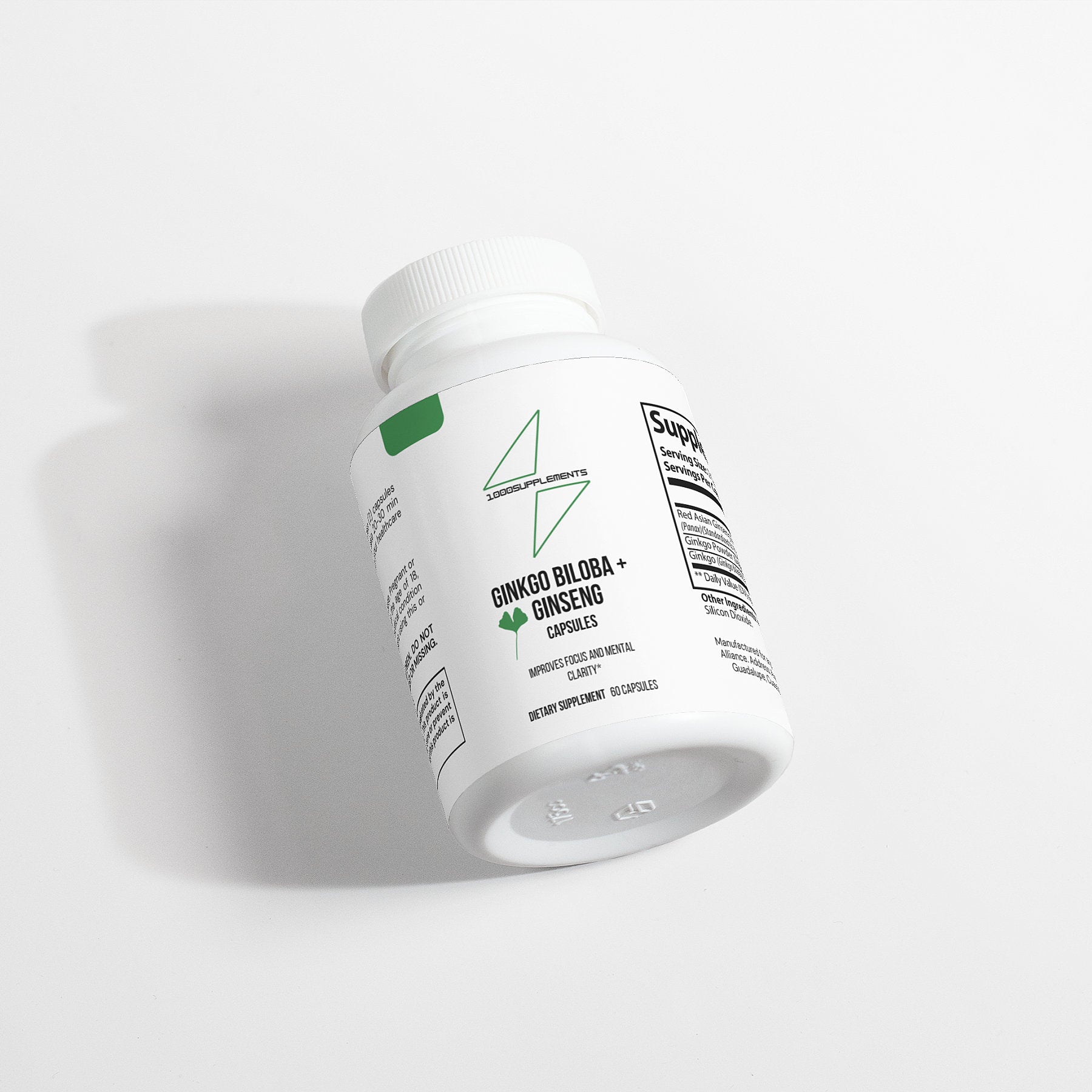 1000Supplements Gingko Biloba + Ginseng top view