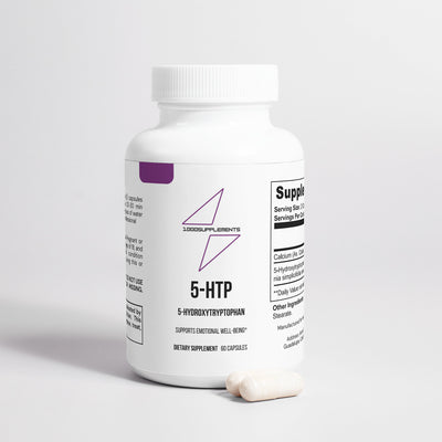 1000Supplements 5-HTP front side with capsules