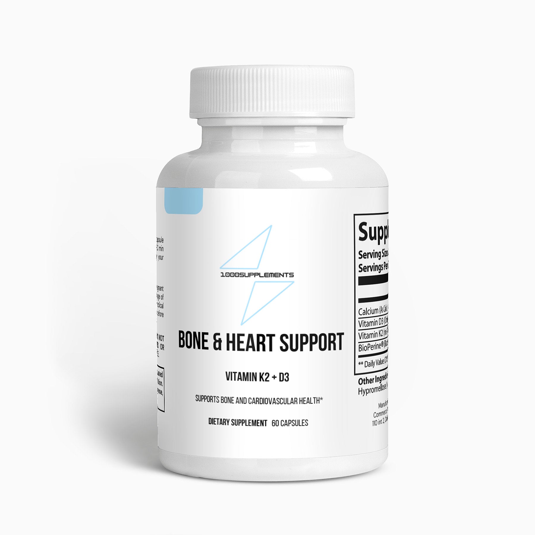 1000Supplements Bone and Heart Support front side