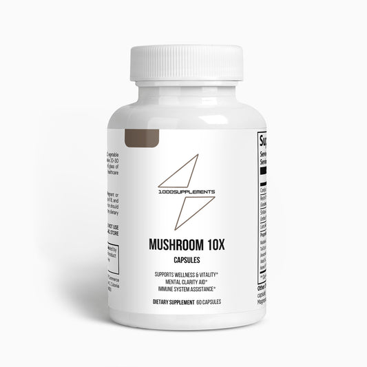 1000Supplements Mushroom 10X (capsules) front view