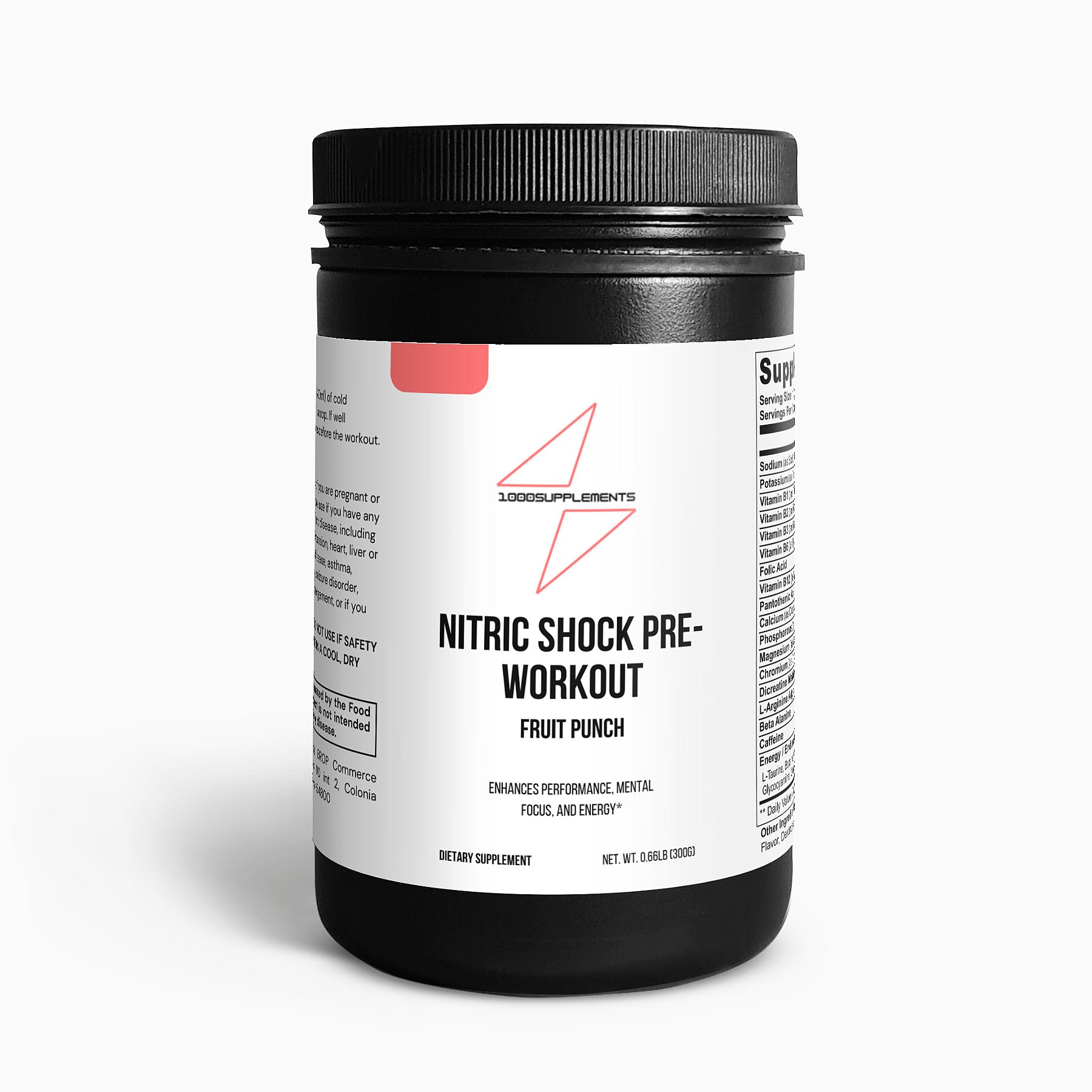 1000Supplements Nitric Shock Pre-Workout front view