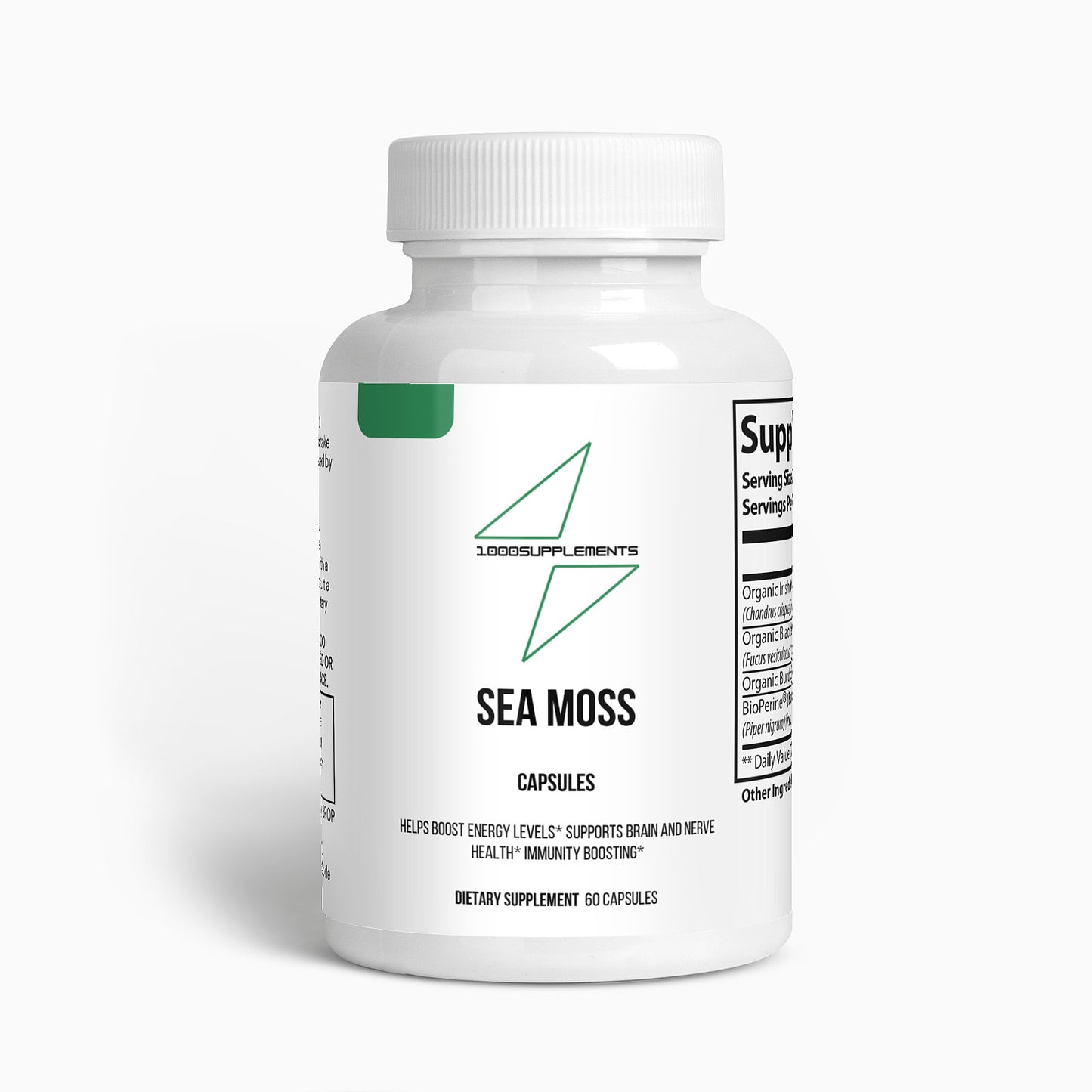 1000Supplements Sea Moss (Capsules) front side