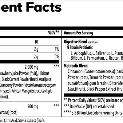 1000Supplements Reds Superfood (powder) label