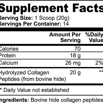 1000Supplements Hydrolyzed Collagen Peptides label