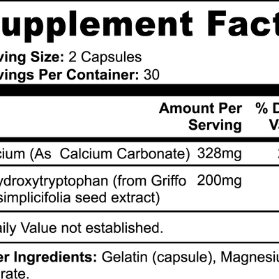 1000Supplements 5-HTP label