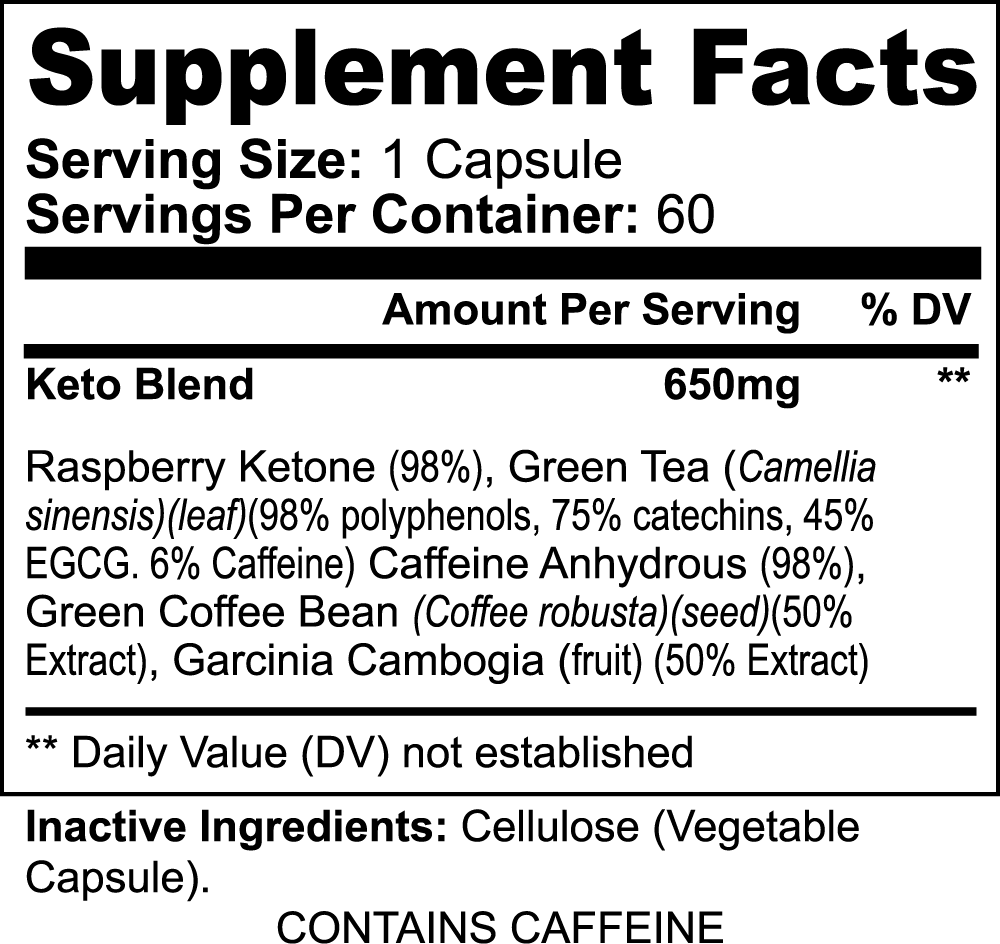 1000Supplements Keto-5 (capsules) label