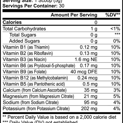 1000Supplements Hydration powder (lychee) label