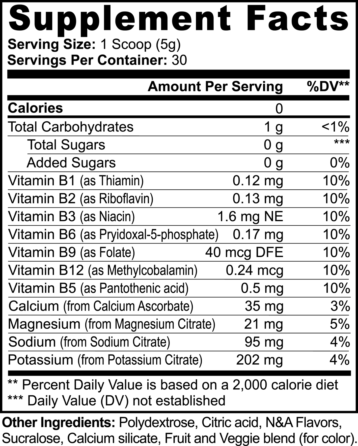 1000Supplements Hydration powder (lychee) label