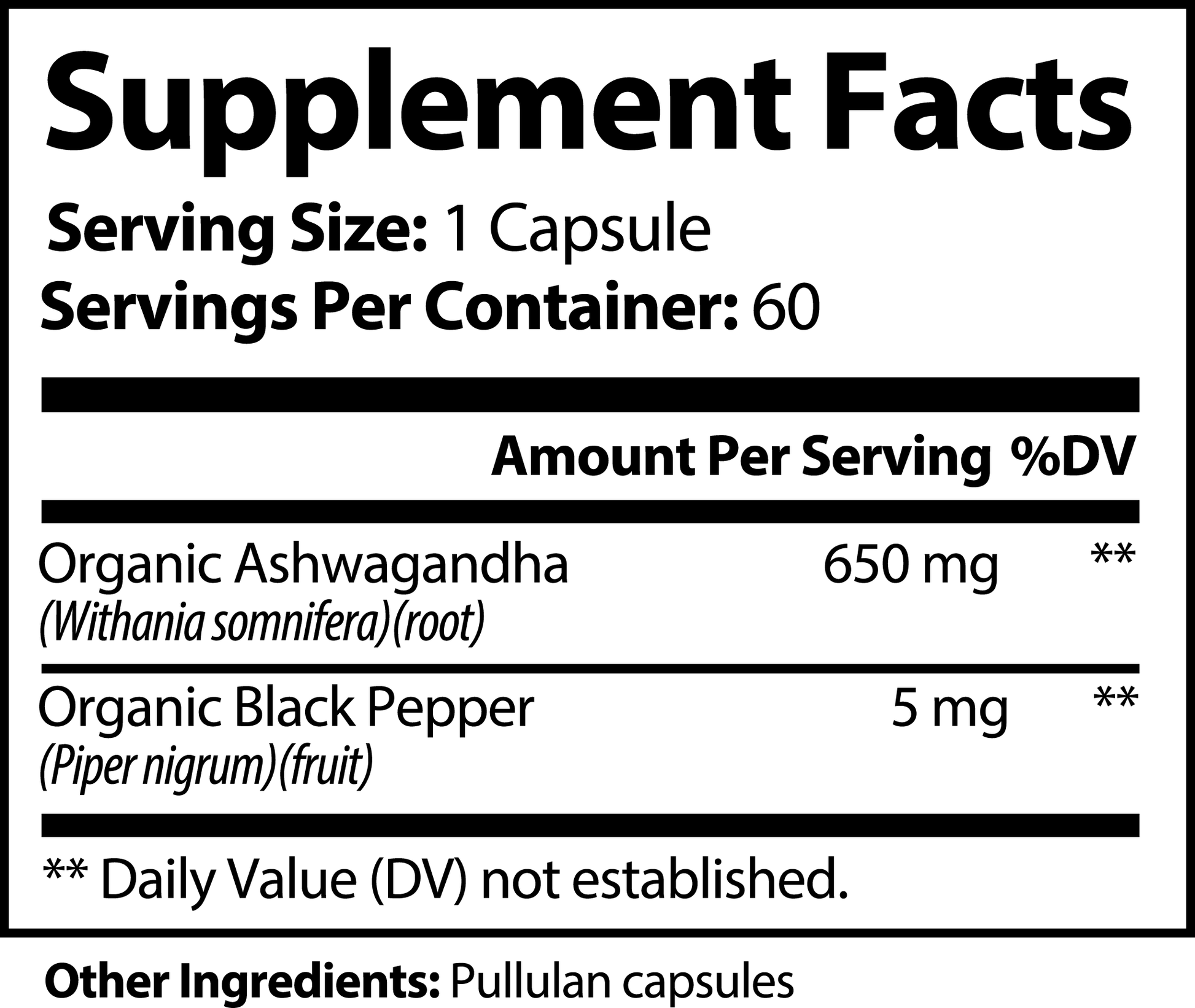 1000Supplements Ashwagandha label