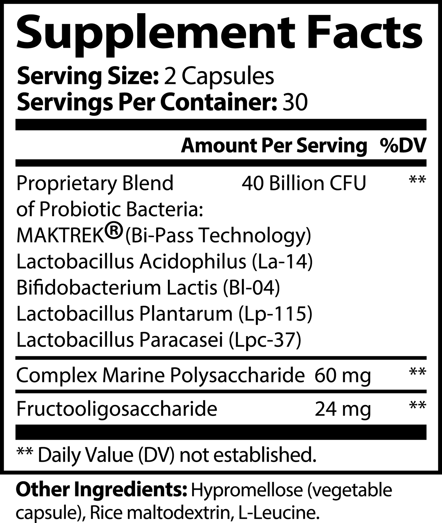 1000Supplements Probiotic 40 Billion with Prebiotics label