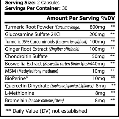 1000Supplements Platinum Turmeric label