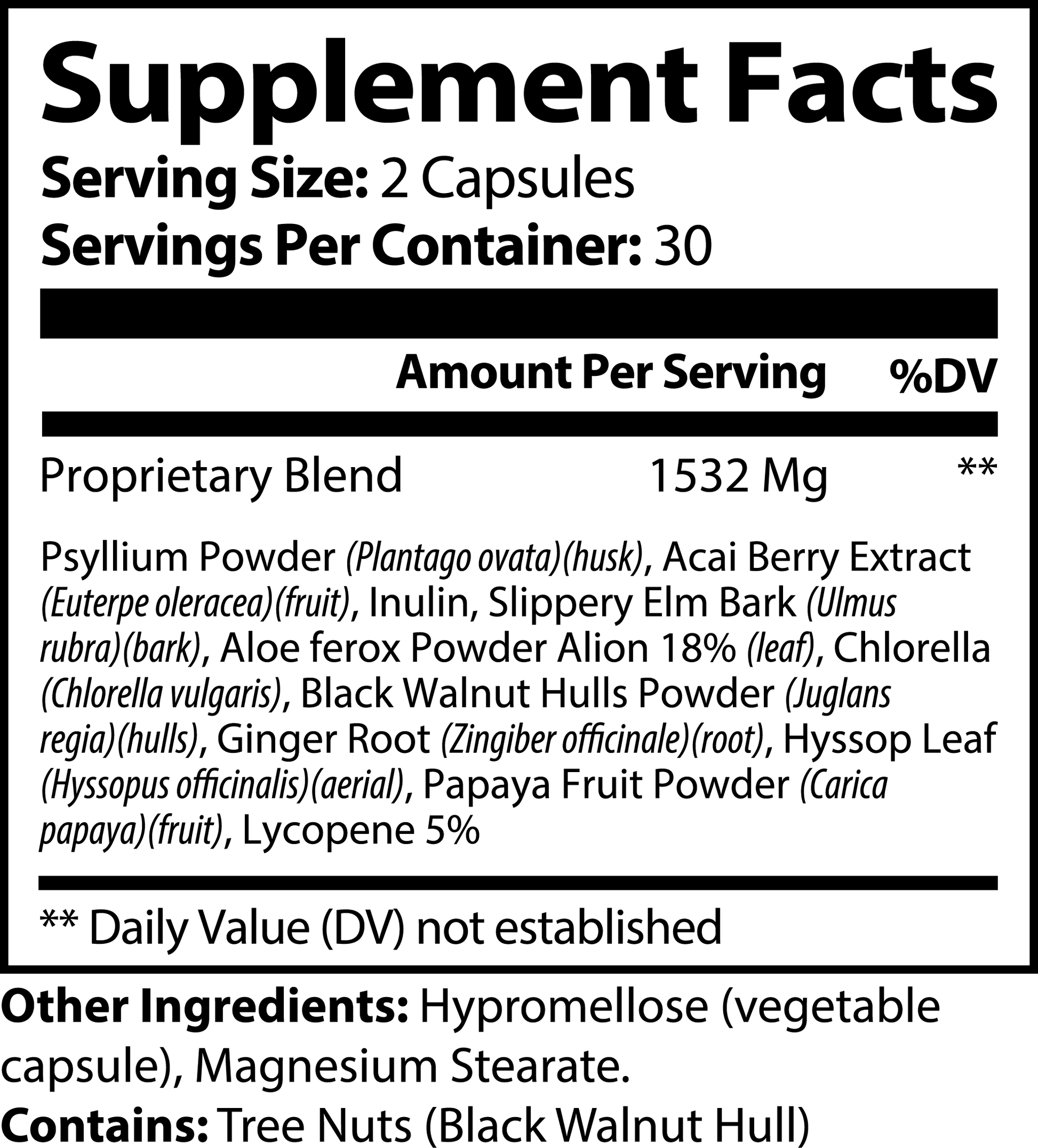 1000Supplements Max Detox label