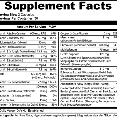 1000Supplements Complete Multivitamin (Capsules) label