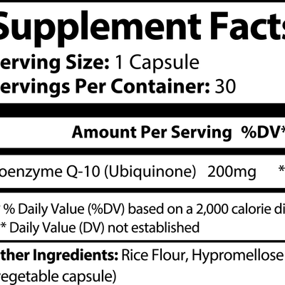 1000Supplements COQ 10 
Ubiquinone label