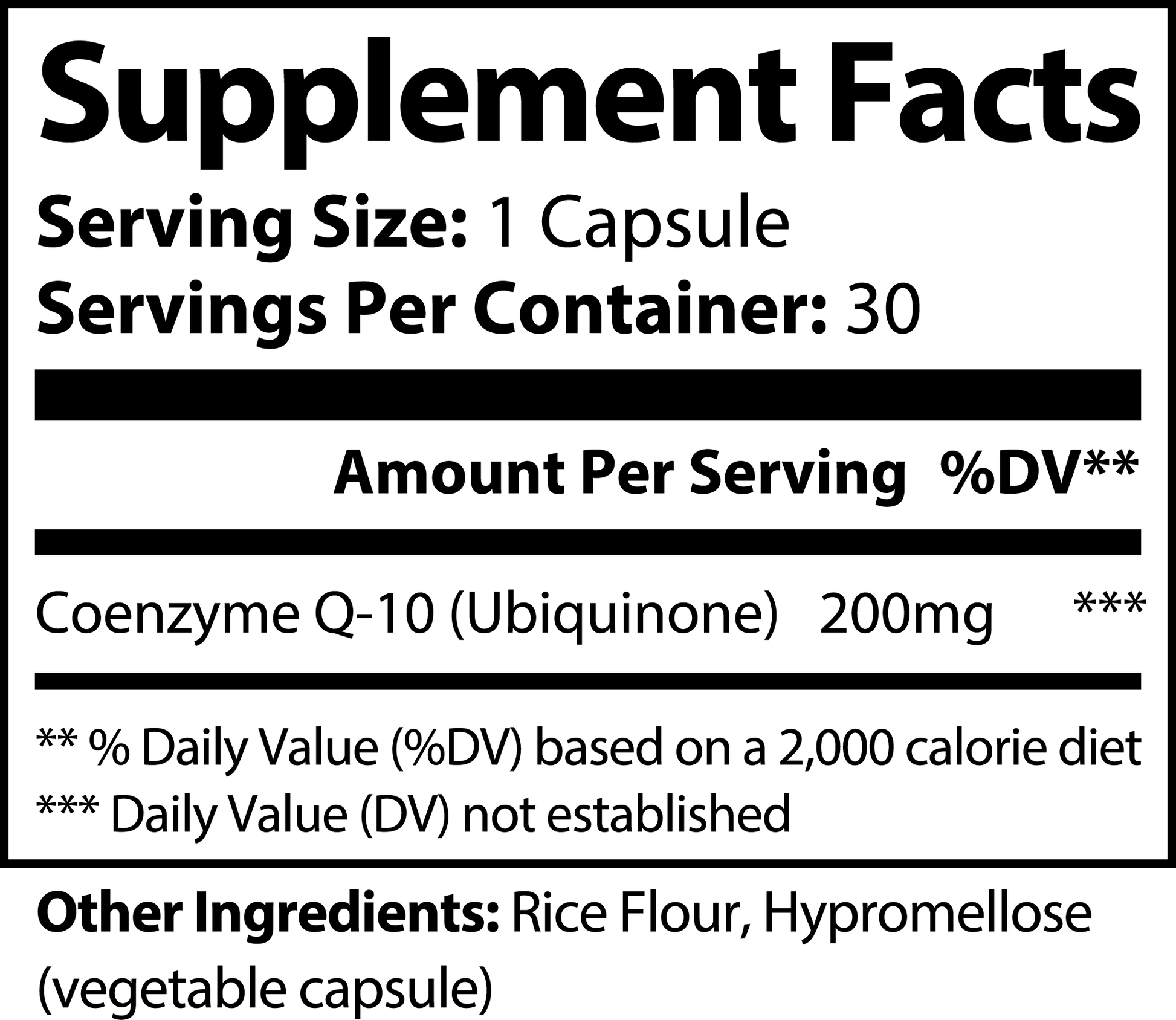 1000Supplements COQ 10 
Ubiquinone label