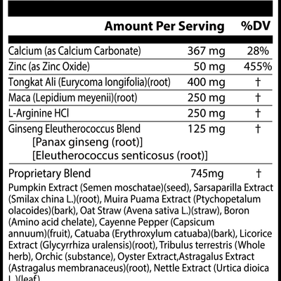 1000Supplements Mens vitality label